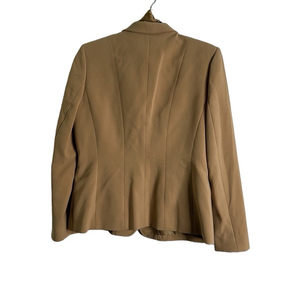 Ann Klein tan camel pantsuit size 10p career  work - Picture 6 of 13